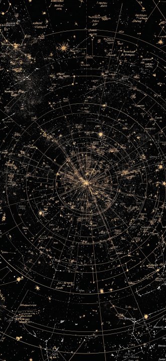 黑金复古星图手机壁纸 星空星座图纸竖屏锁屏