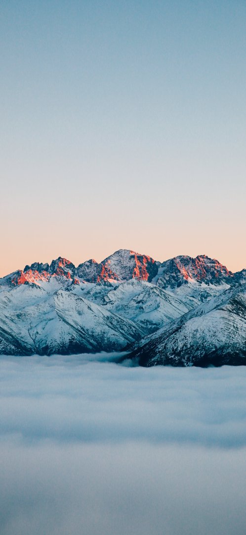 雪山云海日照金山手机壁纸1440×3120竖屏高清壁纸