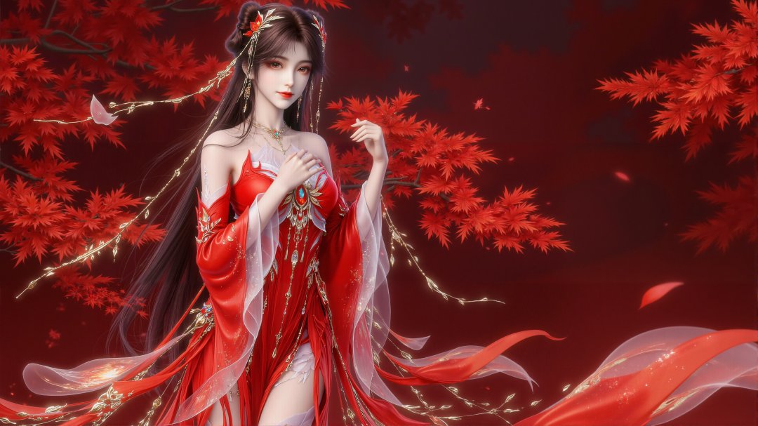 完美世界火灵儿壁纸 古风女神3D国漫仙侠人物