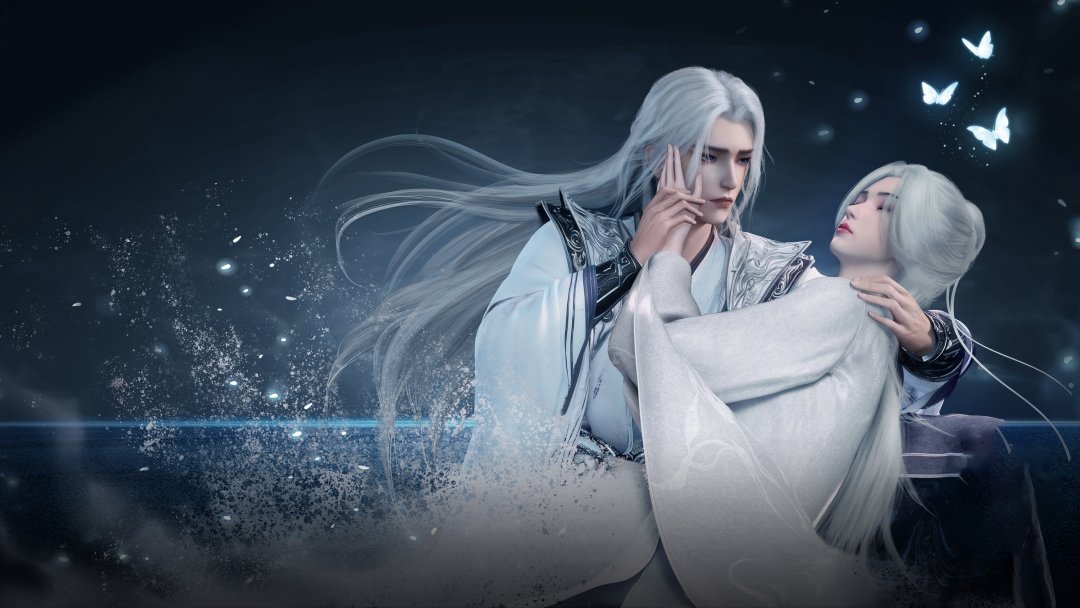 仙逆王林李慕婉白发4K壁纸 暗夜蝴蝶虐恋3840×2160高清电脑壁纸