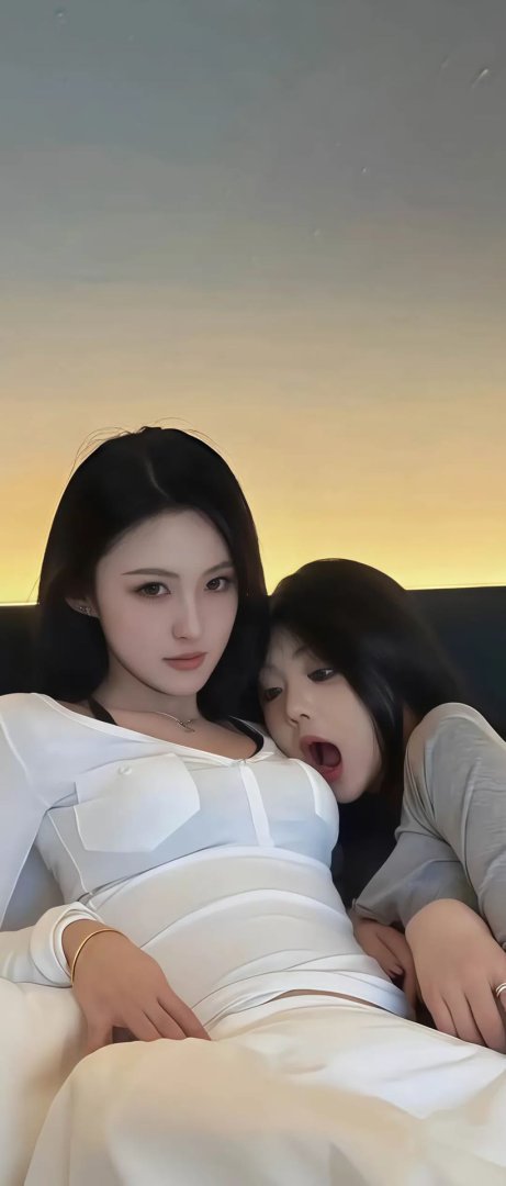 闺蜜自拍惊讶搞怪手机壁纸820×1920竖屏高清壁纸
