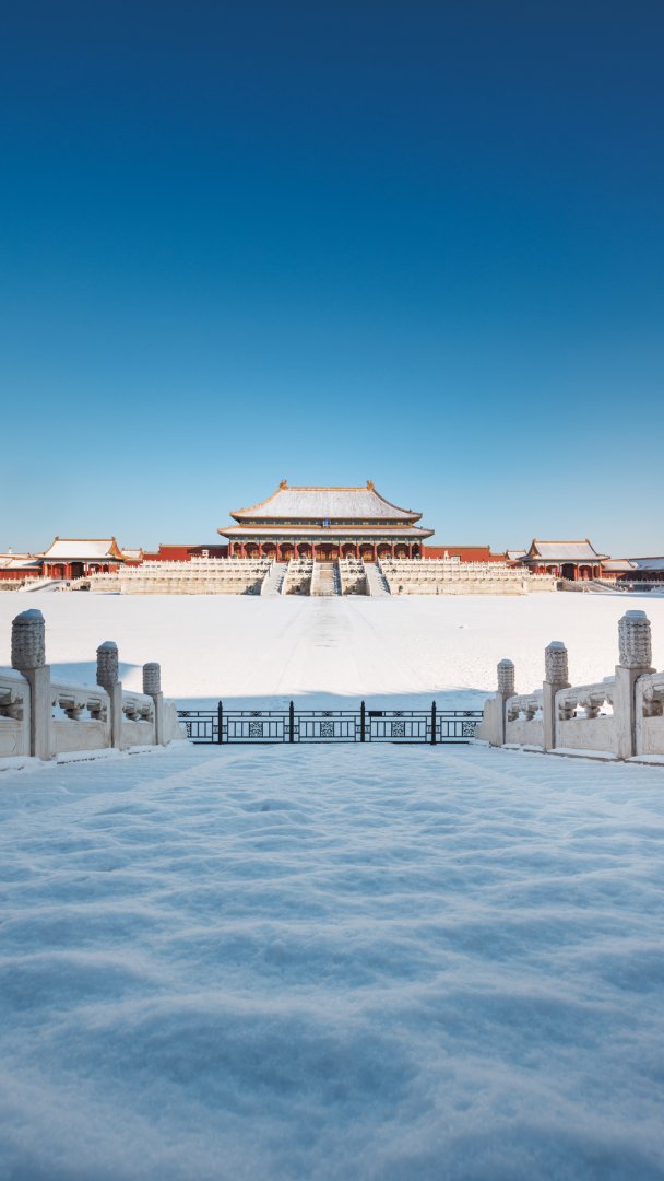 雪后故宫太和殿手机壁纸 冬日皇家雪景1080×1920竖屏高清壁纸