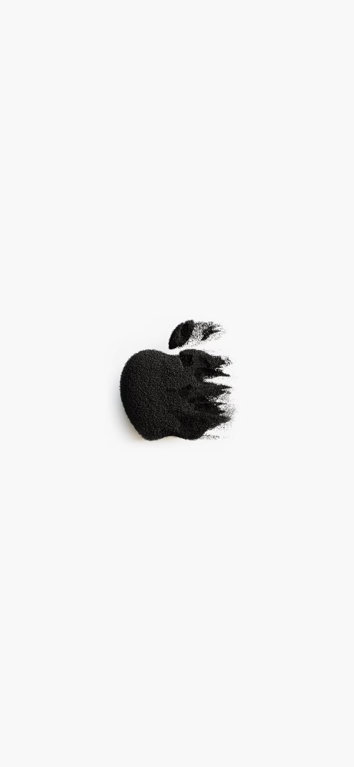 苹果LOGO颗粒飘散极简手机壁纸 Apple2020发布会1242×2688竖屏壁纸